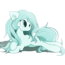Size: 1400x1400 | Tagged: safe, artist:smolicecube, oc, oc only, earth pony, pony, female, lying, simple background, smiling, solo
