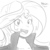 Size: 500x500 | Tagged: source needed, safe, artist:reiduran, sunset shimmer, equestria girls, g4, bust, clothes, dialogue, female, grayscale, horse noises, humans doing horse things, looking at you, monochrome, neigh, one word, open mouth, reaction image, simple background, smiling, solo, speech bubble, whinny, white background