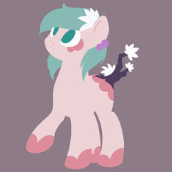 Size: 2500x2500 | Tagged: safe, artist:vampteen83, oc, oc only, oc:liyro, original species, pony, female, flower, flower in hair, high res, simple background, solo