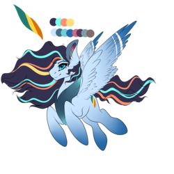 Size: 2000x2000 | Tagged: safe, artist:ondrea, oc, oc only, oc:neon winds, pegasus, pony, blue eyes, chest fluff, colored wings, ear fluff, gradient hooves, gradient wings, high res, reference, simple background, solo, transparent background