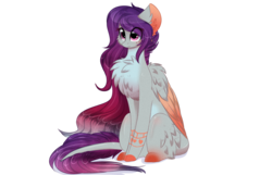 Size: 2000x1284 | Tagged: safe, artist:php146, oc, oc only, pegasus, pony, chest fluff, female, mare, simple background, sitting, smiling, solo, transparent background, ych result