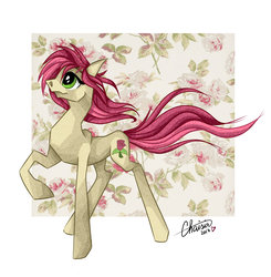 Size: 2785x2837 | Tagged: safe, artist:chaisia, roseluck, earth pony, pony, g4, abstract background, female, high res