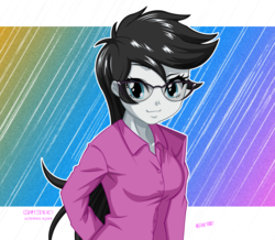 Size: 1648x1440 | Tagged: safe, artist:ngrycritic, oc, oc only, equestria girls, g4, clothes, equestria girls-ified, glasses, solo, style emulation, uotapo-ish