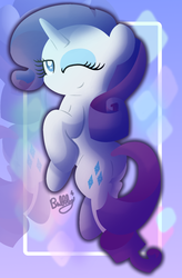 Size: 1254x1916 | Tagged: safe, artist:bubbly-storm, rarity, g4, female, one eye closed, solo