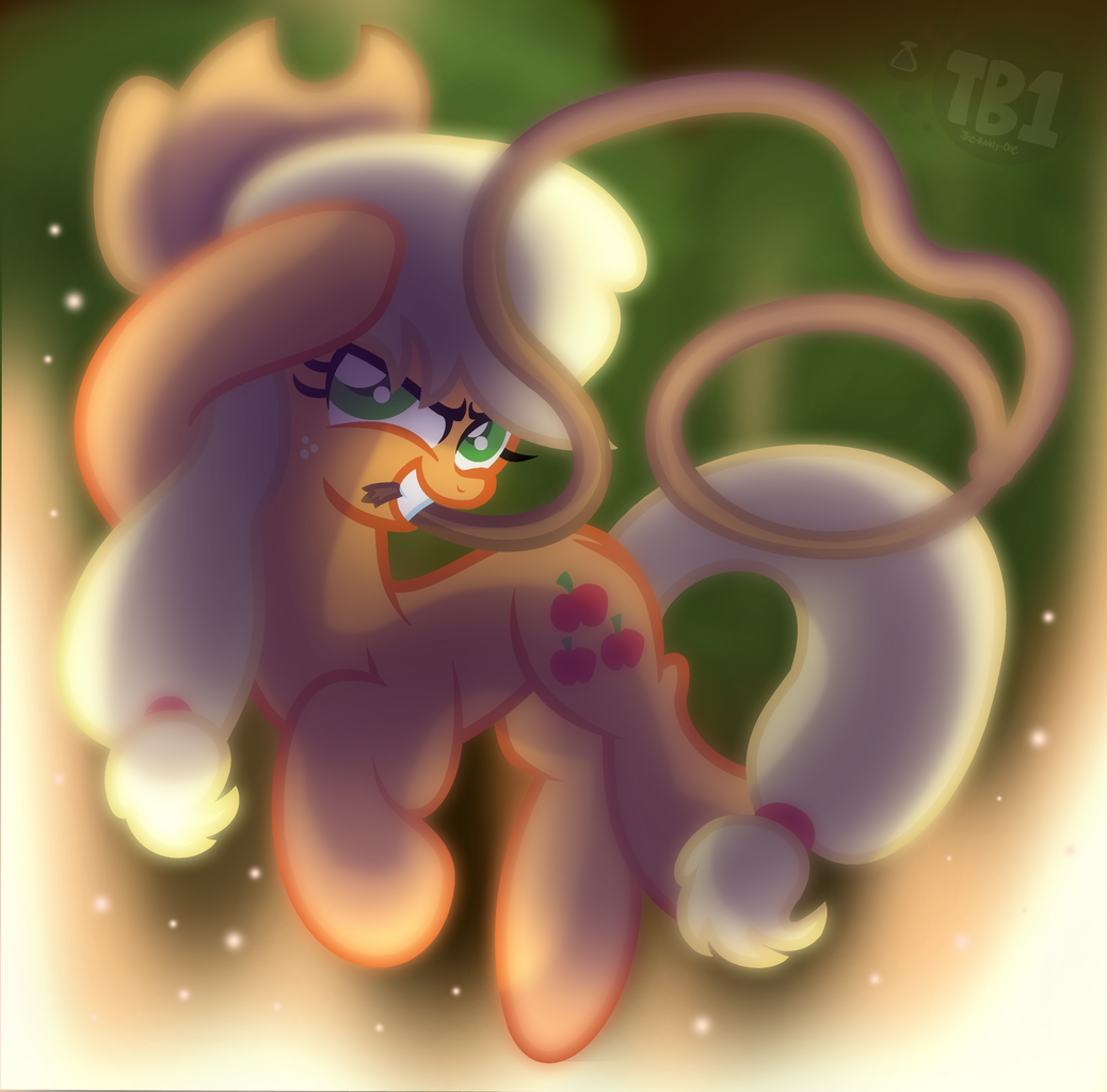 #1627562 - safe, artist:bubbly-storm, applejack, female, lasso, rope ...