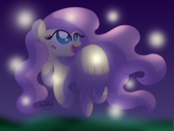 Size: 2953x2225 | Tagged: safe, artist:bubbly-storm, fluttershy, firefly (insect), g4, female, fireflies (song), high res, owl city, solo, song reference