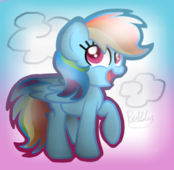 Size: 1357x1327 | Tagged: safe, artist:bubbly-storm, rainbow dash, g4, female, happy, solo