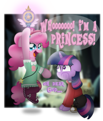 Size: 2793x3300 | Tagged: safe, artist:bubbly-storm, pinkie pie, twilight sparkle, g4, crossover, high res, marco diaz, star butterfly, star vs the forces of evil