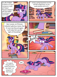 Size: 850x1150 | Tagged: safe, artist:leffenkitty, twilight sparkle, pony, comic:prospect of tranquility, g4, book, comic, golden oaks library