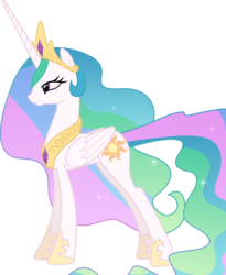 Size: 4252x5193 | Tagged: safe, artist:frownfactory, princess celestia, alicorn, pony, g4, gauntlet of fire, .svg available, absurd resolution, crown, cutie mark, female, hoof shoes, jewelry, mare, peytral, regalia, simple background, solo, svg, transparent background, vector