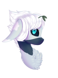 Size: 1485x1972 | Tagged: safe, artist:ohhoneybee, oc, oc only, oc:frost bite, pony, bust, female, leaf, mare, portrait, simple background, solo, transparent background