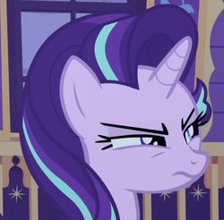 Size: 704x694 | Tagged: safe, screencap, starlight glimmer, pony, unicorn, g4, to where and back again, cropped, disdain, disgusted, female, mare, solo