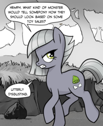 Size: 492x597 | Tagged: safe, artist:pencils, limestone pie, earth pony, pony, comic:anon's pie adventure, g4, angry, cropped, dialogue, female, irony, mare, solo, speech bubble