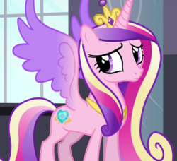 Size: 789x720 | Tagged: safe, screencap, princess cadance, alicorn, pony, g4, princess spike, colored wings, cropped, crown, female, gradient wings, jewelry, mare, multicolored wings, regalia, solo, spread wings, tiara, wings