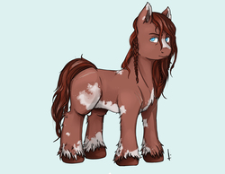 Size: 4500x3500 | Tagged: safe, artist:xope, oc, oc only, oc:no name, earth pony, pony, digital art, female, simple background, solo