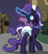 Size: 1350x1500 | Tagged: safe, artist:skitter, edit, editor:hodgepodgedl, nightmare rarity, pony, unicorn, g4, diaper, diaper fetish, female, fetish, glowing horn, horn, non-baby in diaper, poofy diaper, solo