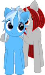 Size: 1256x2047 | Tagged: safe, artist:onil innarin, derpibooru exclusive, oc, oc only, oc:ore pie, pony, unicorn, cute, hug, looking at each other, oc x oc, ocbetes, shipping, simple background, smiling, transparent background, vector