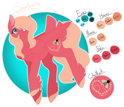 Size: 1024x884 | Tagged: safe, artist:nobleclay, oc, oc only, oc:sugar bee, pegasus, pony, ear fluff, offspring, parent:big macintosh, parent:fluttershy, parents:fluttermac, reference sheet, simple background, solo, transparent background