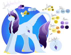 Size: 1024x795 | Tagged: safe, artist:nobleclay, oc, oc only, oc:lucky amethyst, classical unicorn, pony, unicorn, cloven hooves, horn, leonine tail, offspring, parent:pokey pierce, parent:rarity, parents:raripierce, reference sheet, simple background, solo, transparent background, unshorn fetlocks