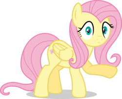Size: 7000x5681 | Tagged: safe, artist:luckreza8, fluttershy, pegasus, pony, g4, .svg available, absurd resolution, behaving like a cat, cute, female, looking at you, mare, raised hoof, shyabetes, simple background, solo, transparent background, vector