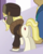 Size: 215x267 | Tagged: safe, screencap, joe pescolt, march gustysnows, earth pony, pony, g4, princess spike, butt, clothes, cropped, female, hat, jacket, mare, plot, solo focus, underhoof