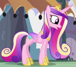 Size: 568x503 | Tagged: safe, screencap, princess cadance, alicorn, pony, g4, princess spike, cropped, female, folded wings, hoof shoes, mare, solo, wings