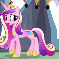 Size: 601x605 | Tagged: safe, screencap, princess cadance, alicorn, pony, g4, princess spike, cropped, female, folded wings, hoof shoes, mare, solo, wings