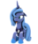 Size: 1872x2160 | Tagged: safe, artist:goatcanon, princess luna, comic:aj vs fox, g4, 3d, cute, dizzy, female, s1 luna, simple background, solo, tongue out, transparent background