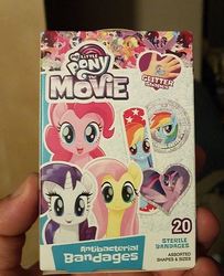 Size: 421x519 | Tagged: safe, applejack, fluttershy, pinkie pie, rainbow dash, rarity, twilight sparkle, alicorn, pony, g4, my little pony: the movie, irl, merchandise, my little pony logo, photo, seapony twilight, twilight sparkle (alicorn)