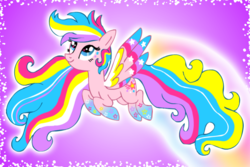 Size: 750x500 | Tagged: safe, artist:cocochipoorocks, oc, oc only, pony, rainbow power, rainbow power-ified, solo