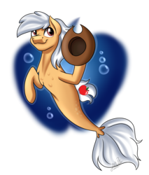 Size: 2300x2700 | Tagged: safe, artist:jack-pie, oc, oc only, seapony (g4), commission, hat, high res, seaponified, simple background, solo, species swap, transparent background