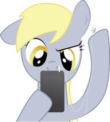 Size: 4668x5156 | Tagged: safe, artist:swivel-zimber, derpy hooves, pony, g4, absurd resolution, cellphone, earbuds, female, phone, simple background, solo, transparent background, vector