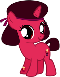 Size: 1024x1305 | Tagged: safe, artist:ra1nb0wk1tty, gem (race), gem pony, pony, unicorn, female, filly, foal, gauntlet, gem, ponified, ruby, ruby (steven universe), simple background, solo, steven universe, transparent background