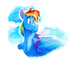 Size: 1300x1050 | Tagged: safe, artist:longmuzzlepony, rainbow dash, pegasus, pony, g4, female, solo