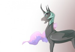 Size: 1280x889 | Tagged: safe, artist:p.e.h.o., nightmare moon, pony, g4, female, profile, simple background, solo