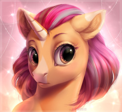Size: 1280x1170 | Tagged: safe, artist:rrusha, oc, oc only, unnamed oc, pony, unicorn, bust, detailed, female, solo