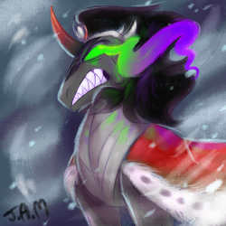 Size: 2500x2500 | Tagged: safe, artist:ihasjessie-kat, king sombra, pony, g4, high res, male, solo