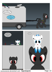 Size: 3840x5280 | Tagged: safe, artist:waveywaves, oc, oc only, oc:clockwork, oc:draft, pony, comic:sentient, comic, solo