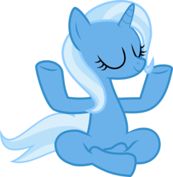Size: 2999x3070 | Tagged: safe, artist:wissle, trixie, pony, unicorn, a rockhoof and a hard place, g4, eyes closed, female, high res, lotus position, mare, meditation, simple background, sitting, solo, transparent background, vector