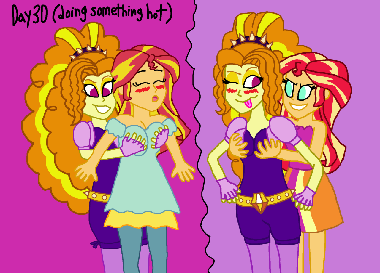 #1845456 - suggestive, artist:ktd1993, <b>adagio</b> dazzle, <b>sunset</b> <b>shimmer</b>, eques...