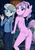 Size: 1061x1500 | Tagged: safe, artist:the-dark-mangaka, diamond tiara, silver spoon, equestria girls, g4, ass, butt, clothes, costume, diamond buttiara, female, fursuit, halloween, holiday, inception, lesbian, misleading thumbnail, onesie, open mouth, pony costume, ponysuit, ship:silvertiara, shipping, skin colored clothes, smiling, spock, star trek, vulcan salute, wedgie