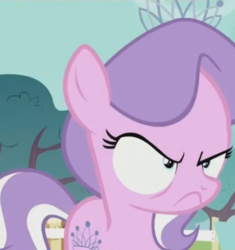 Size: 371x395 | Tagged: safe, screencap, diamond tiara, earth pony, pony, crusaders of the lost mark, g4, season 5, angry, cropped, female, solo, unamused