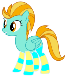 Size: 6000x6848 | Tagged: safe, artist:icicle-niceicle-1517, artist:kiowa213, edit, lightning dust, pegasus, pony, g4, absurd resolution, clothes, ear piercing, earring, female, jewelry, mare, piercing, simple background, socks, solo, striped socks, transparent background