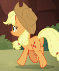 Size: 373x450 | Tagged: safe, screencap, applejack, earth pony, pony, g4, sounds of silence, butt, cropped, female, mare, plot, solo