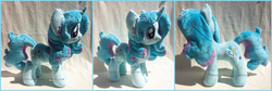 Size: 2216x742 | Tagged: safe, artist:lilmoon, oc, oc:winter doodle, pony, unicorn, female, irl, mare, photo, plushie, solo