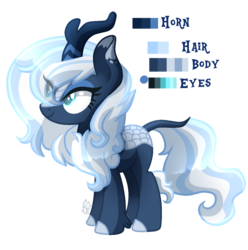 Size: 1299x1309 | Tagged: safe, artist:sugaryicecreammlp, oc, oc only, kirin, offspring, parent:princess luna, parents:canon x oc, reference sheet, simple background, solo, transparent background