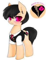 Size: 1600x2000 | Tagged: safe, artist:ark nw, oc, oc only, oc:ashley roy kambell, pony, black hair, clothes, cutie mark, earpiece, looking at you, male, purple eyes, simple background, smiling, solo, standing, transparent background, uniform