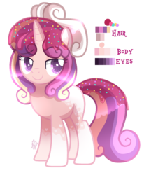 Size: 1852x2141 | Tagged: safe, artist:sugaryicecreammlp, oc, oc only, pony, unicorn, female, mare, offspring, parent:princess cadance, parents:canon x oc, reference sheet, simple background, solo, transparent background