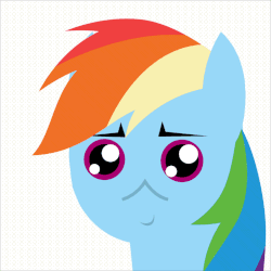 Size: 720x720 | Tagged: safe, artist:dsiak, rainbow dash, pony, animated, expressions, face, female, pointy ponies