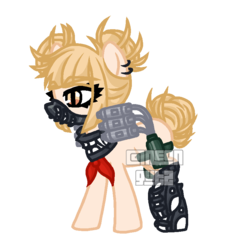 Size: 821x821 | Tagged: safe, artist:neongutz, pony, himiko toga, my hero academia, ponified, quirked pony, simple background, solo, transparent background